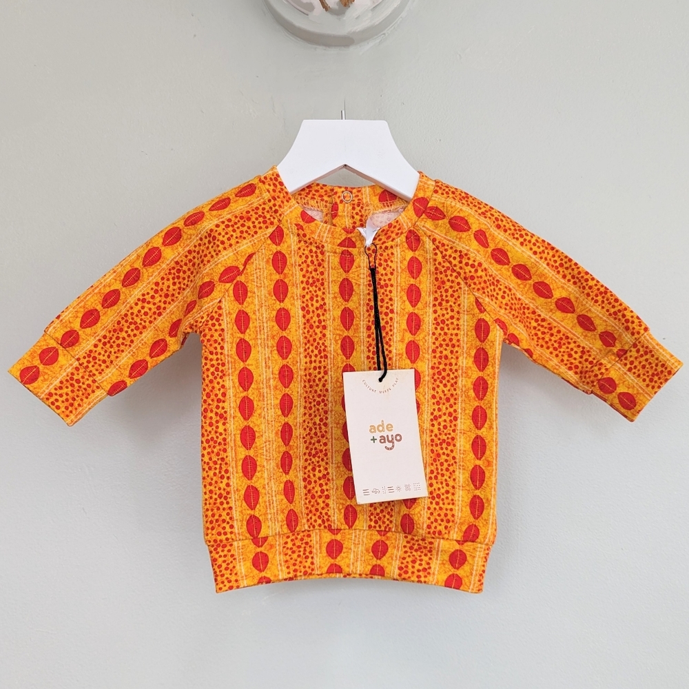 Ade + Ayo | Long Sleeve Top in Maji Print | 0-3M